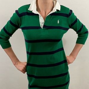 Ralph Lauren: Green & Navy Polo Dress